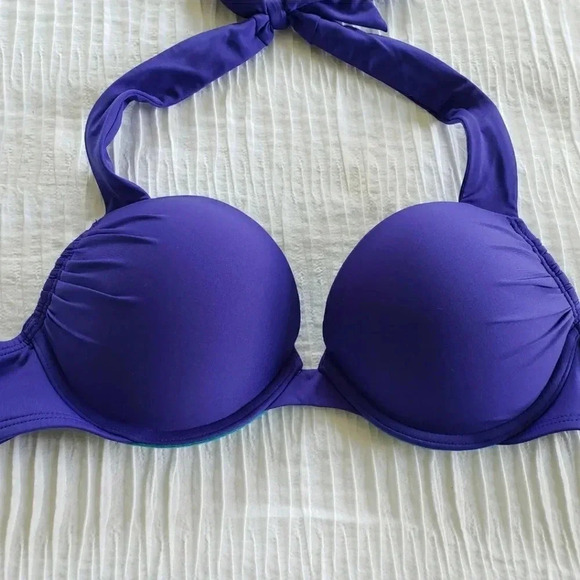 Victorias Secret Swim BOMBSHELL Add-2-Cups BIKINI Top 32B Deep Purple … - Picture 6 of 7